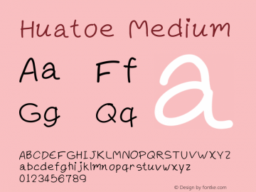 Huatoe Version 001.000 Font Sample