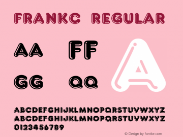 FrankC Regular Macromedia Fontographer 4.1 18.06.97图片样张