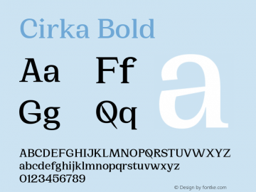 Cirka Bold Version 5.000图片样张