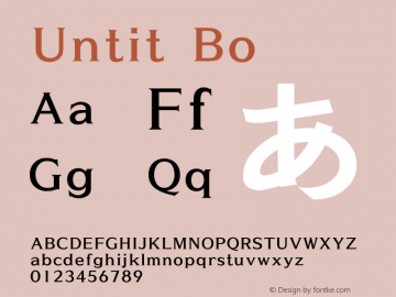 Untit Versio Font Sample
