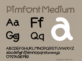 Pimfont Version 001.000图片样张