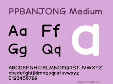 PPBANJONG Version 001.000 Font Sample