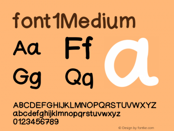 font1 Version 001.000 Font Sample