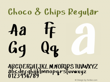 Choco & Chips Version 1.00;January 17, 2019;FontCreator 11.5.0.2430 64-bit Font Sample