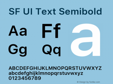 SF UI Text Semibold 11.0d59e2 Font Sample