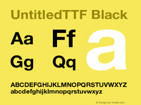 UntitledTTF Version 1.0 Font Sample