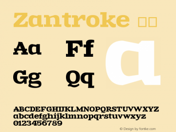 Zantroke 常规 Version 1.00图片样张