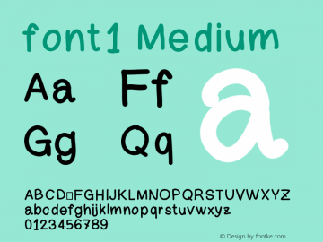 font1 Version 001.000 Font Sample