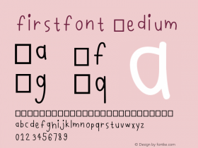 firstfont Version 001.000图片样张