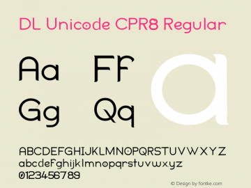 DL Unicode CPR8 19/5/2021 Font Sample