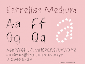 Estrellas Version 001.000 Font Sample