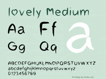 lovely Version 001.000 Font Sample