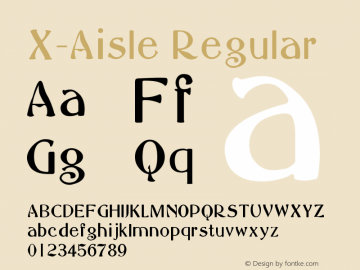 X-Aisle Version 1.01 Font Sample