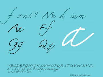 font1 Version 001.000 Font Sample