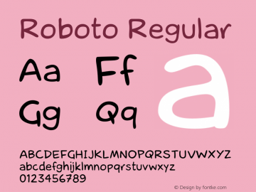 Roboto Regular Version 1.007 | CWR FONToMASS Premium compilation Font Sample