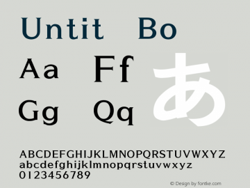 Untit Versio Font Sample