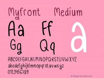 Myfront Version 001.000 Font Sample