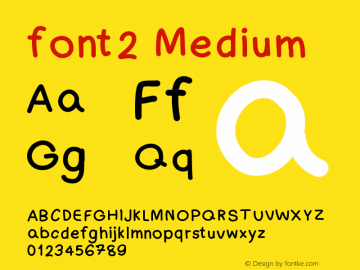 font2 Version 001.000 Font Sample