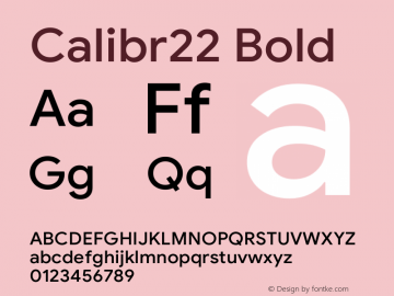 Calibri Bold22 Version 6.21;January 24, 2021;FontCreator 11.5.0.2430 64-bit图片样张