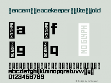 Tencent Peacekeeper Elite Bold v1.00 Font Sample