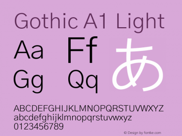 Gothic A1 Light Version 2.50图片样张