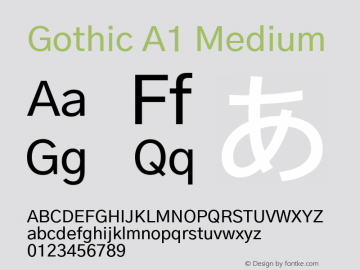 Gothic A1 Medium Version 2.50 Font Sample