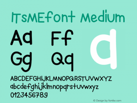 ITsMEfont Version 001.000 Font Sample