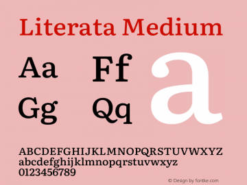 Literata Medium Version 3.002 Font Sample