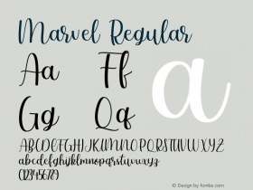 Marvel Version 1.001;Fontself Maker 3.5.4图片样张