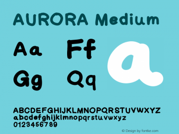 AURORA Version 001.000 Font Sample