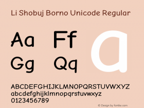 Li Shobuj Borno Unicode Version 1.00;March 21, 2021;FontCreator 13.0.0.2683 64-bit Font Sample