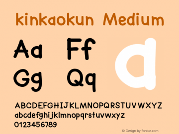 kinkaokun Version 001.000 Font Sample