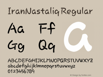 IranNastaliq Version 2.001 Font Sample