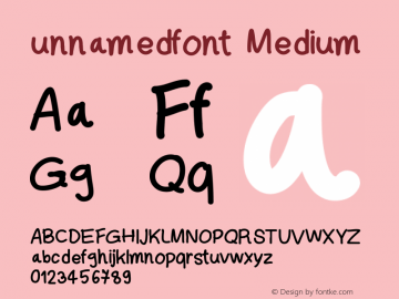 unnamedfont Version 001.000 Font Sample