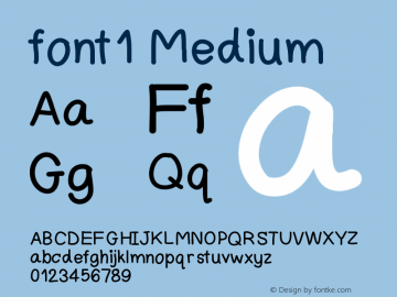 font1 Version 001.000 Font Sample