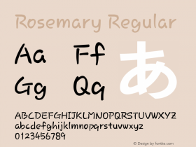 Rosemary Version 1.716; Build 20110708 Font Sample