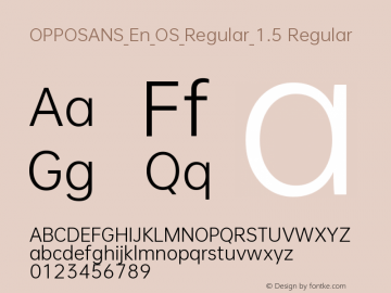 OPPOSANS_En_OS_Regular_1.5 Version 1.5 Font Sample