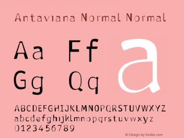 Antaviana Normal Normal 001.000 Font Sample