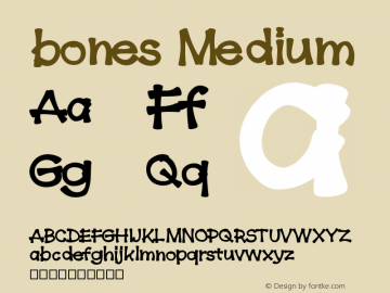 bones Version 001.000 Font Sample