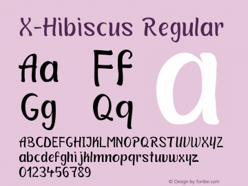 X-Hibiscus Version 1.00 Font Sample