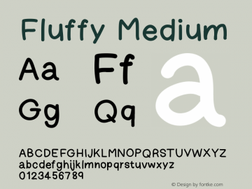 Fluffy Version 001.000 Font Sample