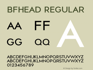 BFHead Regular Version 001图片样张
