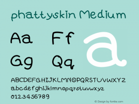 phattyskin Version 001.000 Font Sample