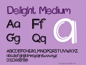 Delight Version 001.000 Font Sample