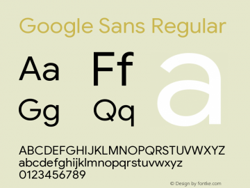 Google Sans Regular Version 1.023图片样张