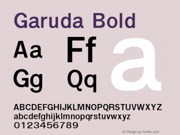 Garuda Bold Version 2.64: 2011-04-23 Font Sample