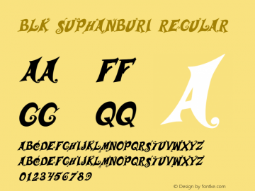 BLK Suphanburi Version 2.001 -22september2009 Font Sample