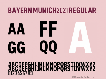 Bayern Munich Regular Version 1.0 | Fonts593图片样张