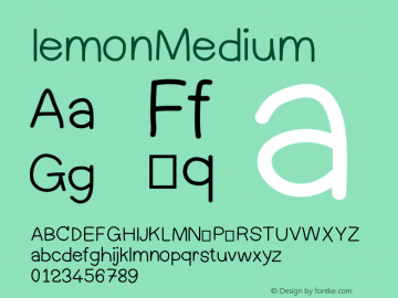 lemon Version 001.000 Font Sample