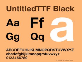 UntitledTTF Version 1.0 Font Sample